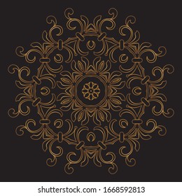 Premium Gold Mandala Vector Art Pattern