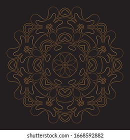Premium Gold Mandala Vector Art Pattern