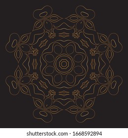 Premium Gold Mandala Vector Art Pattern