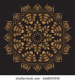 Premium Gold Mandala Vector Art Pattern