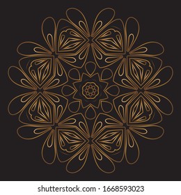 Premium Gold Mandala Vector Art Pattern