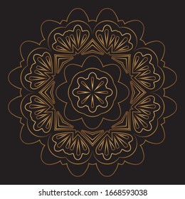 Premium Gold Mandala Vector Art Pattern