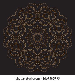 Premium Gold Mandala Vector Art Pattern