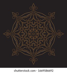 Premium Gold Mandala Vector Art Pattern