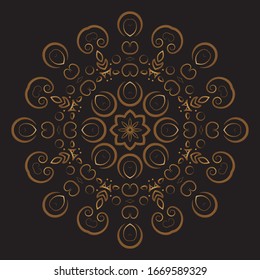 Premium Gold Mandala Vector Art Pattern