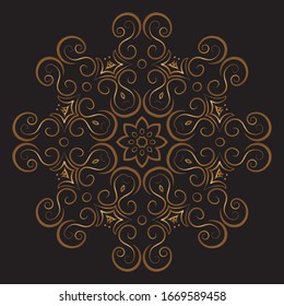 Premium Gold Mandala Vector Art Pattern