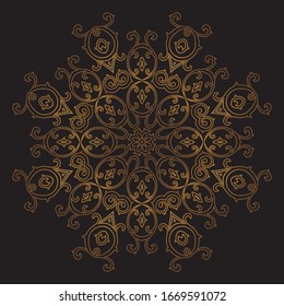 Premium Gold Mandala Vector Art Pattern