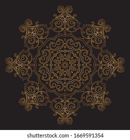 Premium Gold Mandala Vector Art Pattern