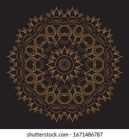 Premium Gold Mandala Vector Art Pattern