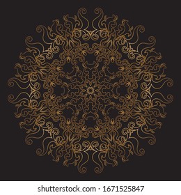 Premium Gold Mandala Vector Art Pattern