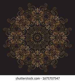 Premium Gold Mandala Vektorillustration Art Design