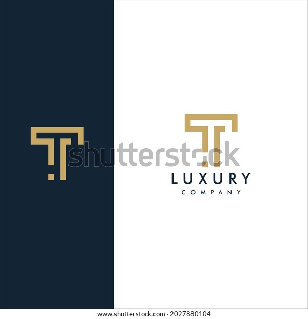 Premium Gold T Logo Identity Design Stock Vector (Royalty Free ...