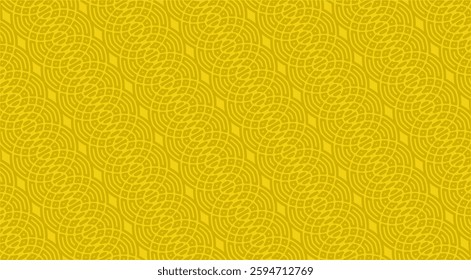 A premium gold vector background featuring an intricate geometric pattern with circular and diamond shapes.