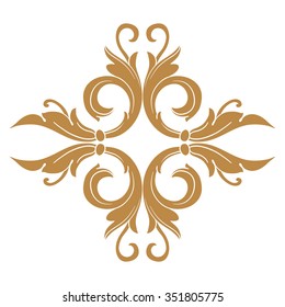 Premium Gold vintage baroque frame scroll ornament engraving border floral retro pattern antique style acanthus foliage swirl decorative design element filigree calligraphy