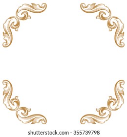 Premium Gold Vintage Baroque Frame Scroll Stock Vector (Royalty Free ...