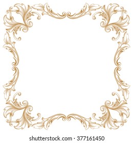Premium Gold Vintage Baroque Frame Scroll Stock Vector (Royalty Free ...
