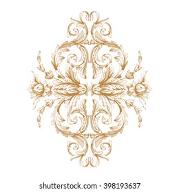 Premium Gold Vintage Baroque Frame Scroll Stock Vector (Royalty Free ...