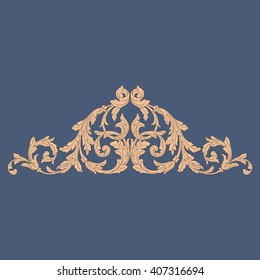 Premium Gold vintage baroque frame scroll ornament engraving border floral retro pattern antique style acanthus foliage swirl decorative design element filigree calligraphy