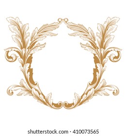 Premium Gold Vintage Baroque Frame Scroll Stock Vector (royalty Free 