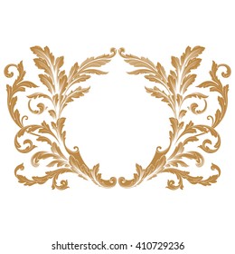 Premium Gold Vintage Baroque Frame Scroll Stock Vector (Royalty Free ...