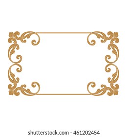 Premium gold vintage baroque ornament. Retro pattern antique style acanthus. Decorative design element filigree calligraphy.