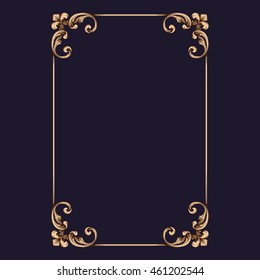 Premium gold vintage baroque ornament. Frame border. Borders vector. Vintage frame vector. Vintage frame. Picture frame vector. Border. Photo frame vector. Picture frame. Photo frame. Frame design.