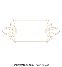 Premium gold vintage baroque ornament. Retro pattern antique style acanthus. Decorative design element filigree calligraphy. Classical Ornament style Can be used for bag, t-shirt, home decor.