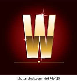 Premium Gold W Letter Vector Illustration Stock Vector (Royalty Free ...
