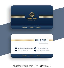 premium golden business card modern template