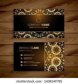 premium golden dark business card design