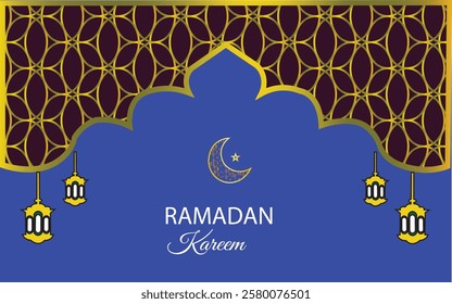 Premium Golden and dark Green colorful pattern eid mubarak ramadan or ramadhan islamic background banner frame.