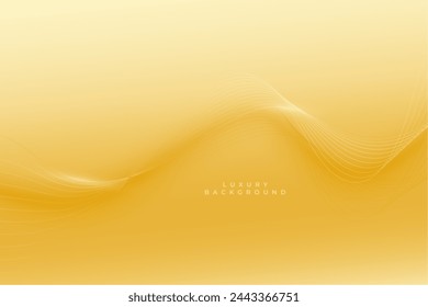 premium golden flowing smooth lines background design vector