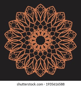 Gráfica vectorial de Mandala dorada premium, adecuado para diseño de embalaje premium, decoración y otro fondo de lujo