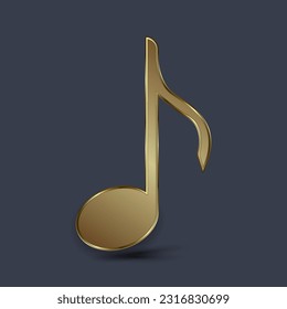 Premium and golden music icon, symbol, element concept of entertaiment design. luxury musical icon vector, illustration