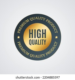 vector de insignias redondas de oro premium