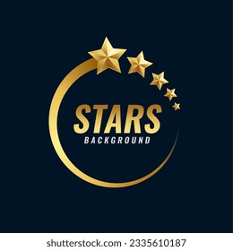 premium golden star background with trail path for service rating design vector