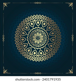Premium Golden Traditional Mandala Vector Design