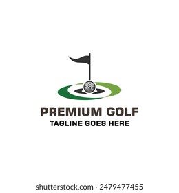 premium golf championship logo symbol vector template