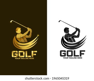 plantilla de diseño de logotipo de deportes de golf premium