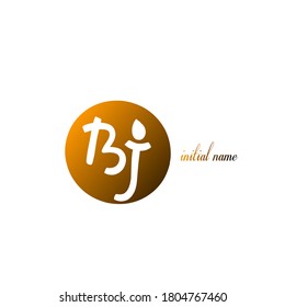 Premium gradation letter Bj initials logo. Universal symbol icon vector design template vector for business and company.