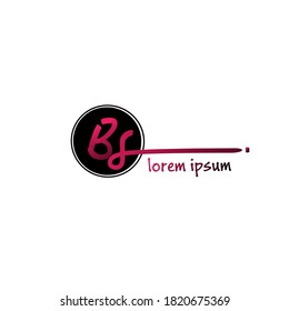 Premium gradation letter Bs initials logo. Universal symbol icon vector design template vector for business and company
