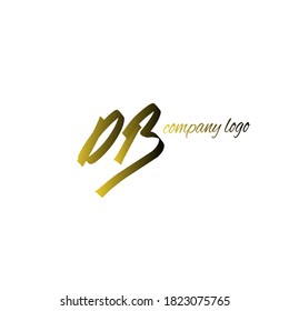 Premium gradation letter DB initials logo. Universal symbol icon vector design template vector for business and company