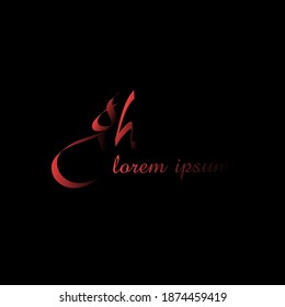 Premium gradation letter gh initials logo. Universal symbol icon vector design template vector for business and company