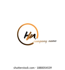 Premium gradation letter Hn initials logo. Universal symbol icon vector design template vector for business and company
