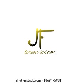 Premium gradation letter jf initials logo. Universal symbol icon vector design template vector for business and company