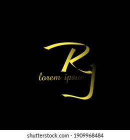 Letra de gradación Premium logotipo de las iniciales Rj. Símbolo universal icono vector plantilla de diseño vector para empresas y empresas