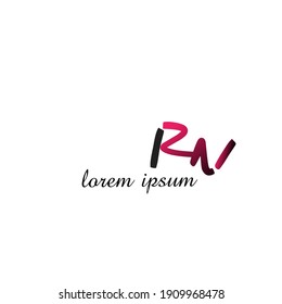 Premium gradation letter Rn initials logo. Universal symbol icon vector design template vector for business and company