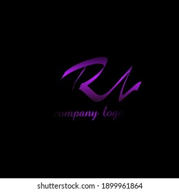 Premium gradation letter Rv initials logo. Universal symbol icon vector design template vector for business and company
