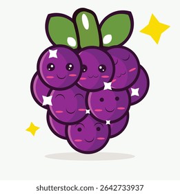 Premium grape vine vector in an elegant, cute, and kawaii style featuring vibrant grapes and whimsical vine details.
Ideal for food packaging, children’s illustrations, or any project need.