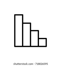 Premium graph icon or logo in line style. High quality sign and symbol on a white background. Vector outline pictogram for infographic, web design and app development.